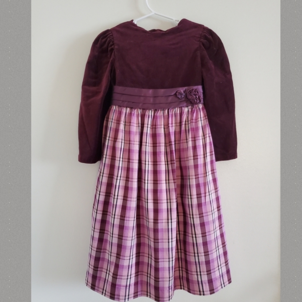 Vintage Laura Ashley Girls Velvet & Silk Dress